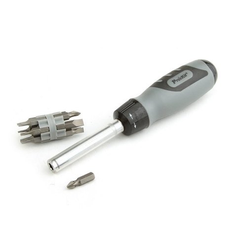 Викрутка-тріскачка з набором біт Pro'sKit 8PK-SD010 (12 шт.) Прев'ю 2