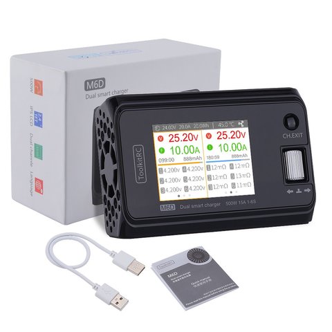 Зарядний пристрій ToolkitRC M6D, Original, 500W DC Прев'ю 3