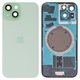 Задня панель корпуса для iPhone 15, зелена, із склом камери, High Copy Прев'ю 1
