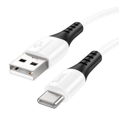 USB кабель Hoco X82, USB тип-C, USB тип-A, 100 см, 3 A, белый, силиконовый, #6931474768582 Превью 1