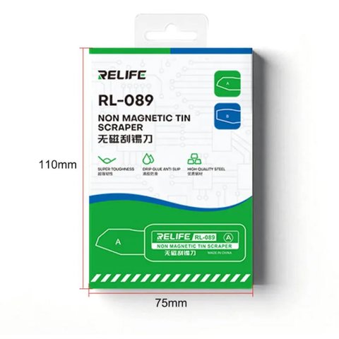 Spudger RELIFE RL-089, (for BGA reballing, metal, non-magnetic, 2 in 1) Preview 2
