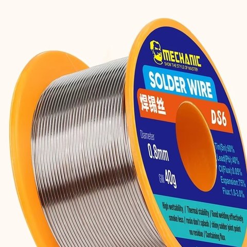 Solder Mechanic DS6, (Sn 60% , Pb 40%, flux 1-3%, 0,8 mm, 40 g) Preview 2