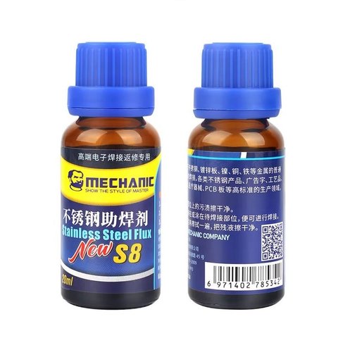 Liquid Flux Mechanic S8, (for welding stainless steel, 20 ml) Preview 1