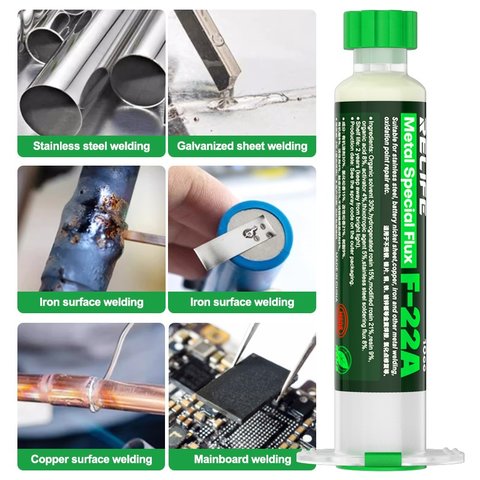 Flux Paste RELIFE F-22A, (for welding stainless steel, for soldering copper and steel, for nickel soldering, high-level, 10 ml) Preview 6