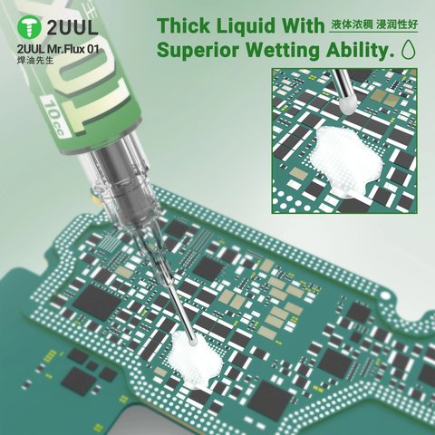 Flux Paste 2UUL SC17 Mr.Flux 01, (no require rinsing, halogen-free, 10 ml, (PCB)) Preview 1