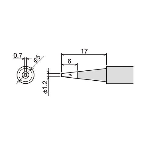 Punta de recambio para cautín PX-60RT-1.2D Vista previa  3