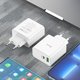 Adaptador de red Hoco C113A, 65 W, Power Delivery (PD), blanco, 2 puertos, GaN, #6931474790910 Vista previa  2