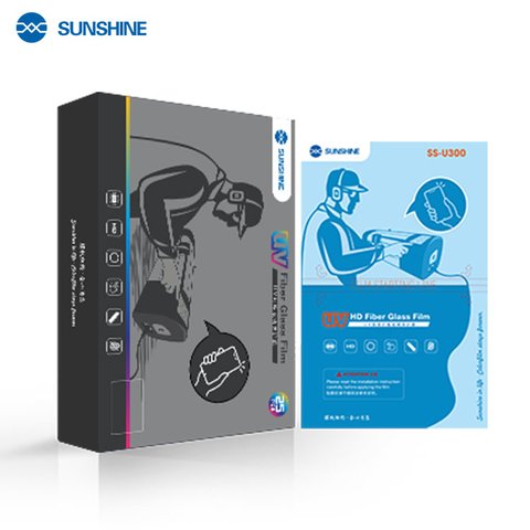 Mica protectora Sunshine SS-U300, Pet Soft, HD, con lámpara UV, soldificación por UV, 25 uds., 180 mm, 120 mm, 250 µm Vista previa  2