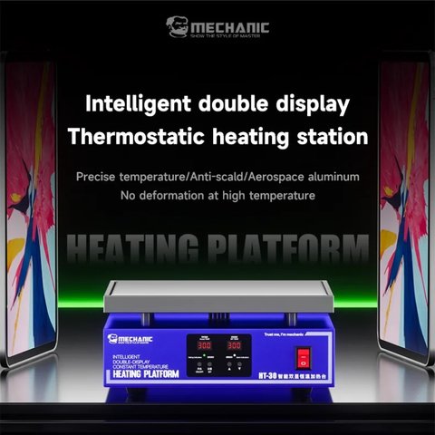 Plataforma de precalentamiento Mechanic HT-30, para reparar placas base, 30*30cm, 0-300°С, 800W Vista previa  1